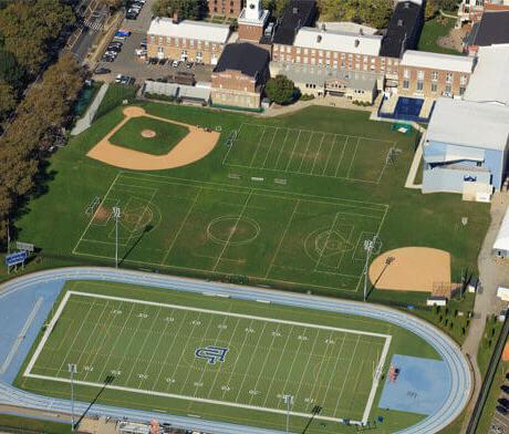 Aerial view of Dyker Heights athletics fields